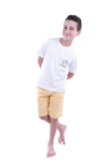 Boys Short Sleeve Pajama with Shorts - Bright White