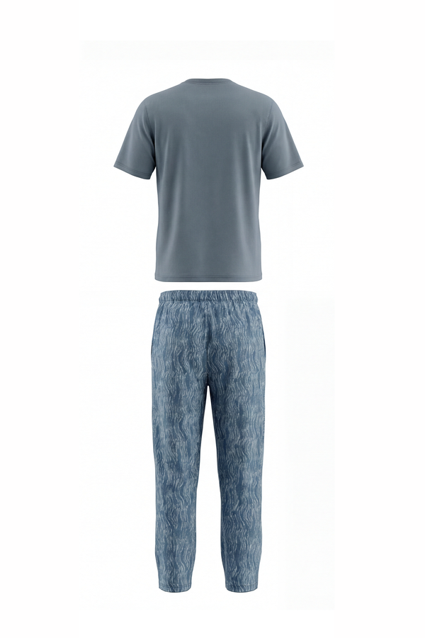 Men Cotton Pajama Set with Pants – Spring Lake