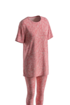 Women Oversize T-Shirt with Legging Pajama Set – Pink Lilly