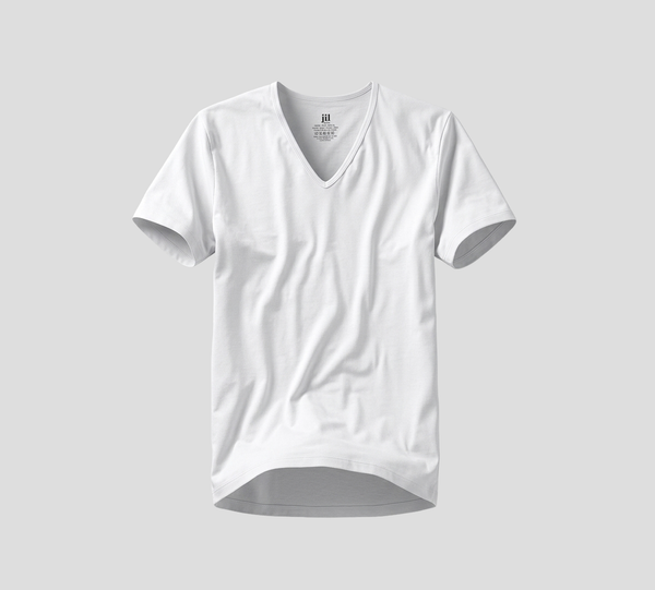 JIL ,SHORT Sleeve V - NECK white