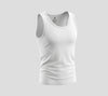 Men's White Gold Mercerized Cotton Singlet - White | Model 1115