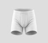 Men's White Gold Mercerized Cotton Boxer Shorts - White | Model 1415