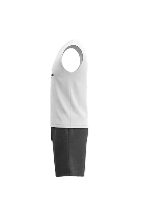 Boys Sleeveless Top with Short Pajama Set – Bright White