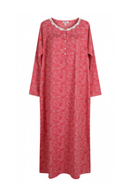 تحميل الصورة إلى عارض المعرض، Women’s Long Sleeve Dress with Neck Lace – Red Big Flower
