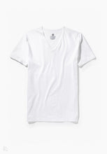 Load image into Gallery viewer, JIL ,SHORT Sleeve V - NECK white

