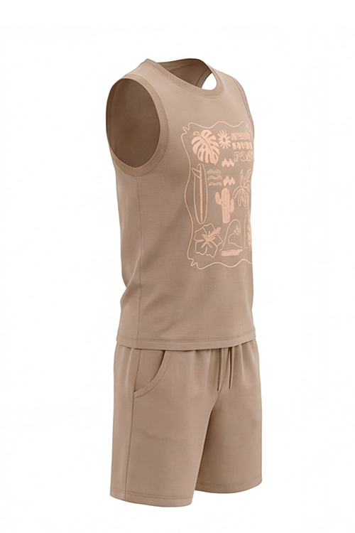 Boys Sleeveless Top With Short Pajama Set – Brush