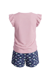 Girls Ruffle Cap Sleeve With Short Pajama Set – Ballerina