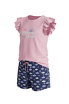Girls Ruffle Cap Sleeve With Short Pajama Set – Ballerina