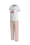 Women SS T-Shirt with Pants Pajama Set – Bright White