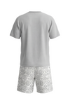 Boys SS Round Neck T-Shirt with Short Pajama Set – Glacier Gray
