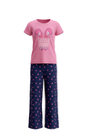 Girls SS T-Shirt With Rib Legging Pajama Set – Sachet Pink