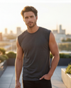 Men Sleeveless Cotton Tank Top – Cool Grey 11C