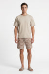 Men Round Neck Cotton Pajama Set – Marshmallow