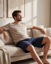 Men Wide Leg Cotton Shorts – Naval Academy