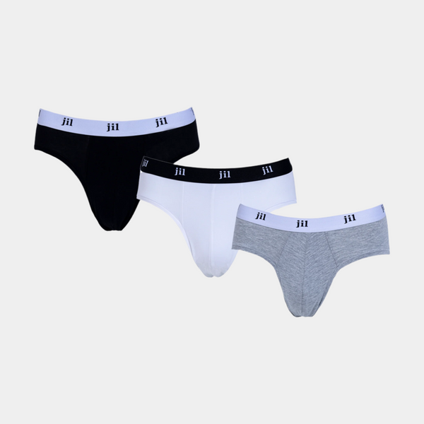 Men Brief Pack of 3, BASIC COLORS
