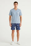 Men V-Neck Cotton Pajama Set – Skyride