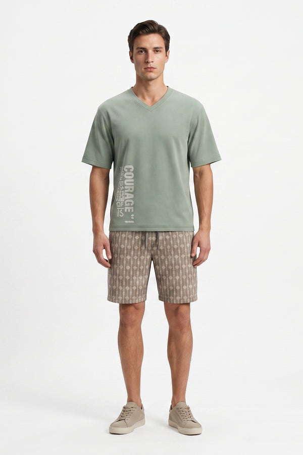Men V-Neck Cotton Pajama Set – Dewkist