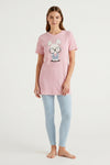 Women Oversize T-Shirt with Legging Pajama Set – Ballerina