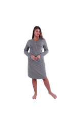 Load image into Gallery viewer, Women LS Dress Black Houndstooth
