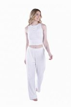 تحميل الصورة إلى عارض المعرض، Women Tank Top Rib Pajama - Grey Square Plaids