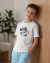 Boys SS Round Neck T-Shirt with Short Pajama Set – Bright White