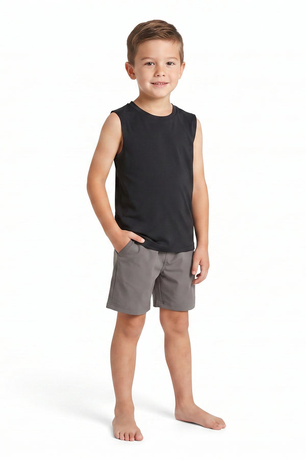 Boys Sleeveless Cotton Top – Moonless Night
