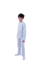 Load image into Gallery viewer, Boy LS T.SHIRT Oatmeal blue stripe
