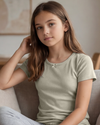 Girls SS Undershirt – Whitecap Gray