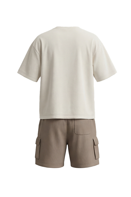 Boys SS Oversize T-Shirt With Short Pajama Set – Marshmallow