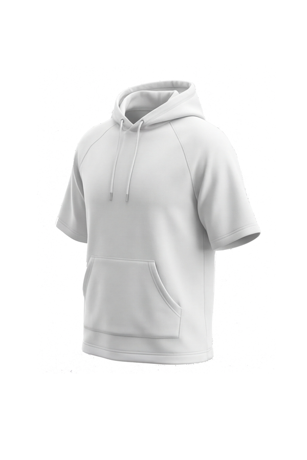 Men Short Sleeve Hoodie – Bright White
