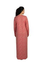 تحميل الصورة إلى عارض المعرض، Women’s Long Sleeve Dress with Neck Lace – Red Big Flower
