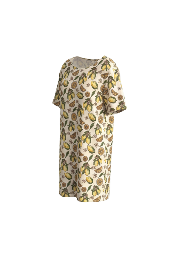 Women SS Nightgown – Light Lemon