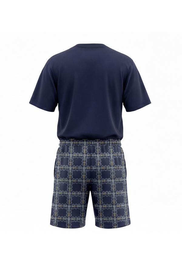 Men V-Neck Cotton Pajama Set – Naval Academy