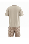 Men Round Neck Cotton Pajama Set – Marshmallow