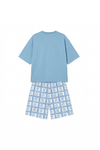 Men Oversized Cotton Pajama Set – Sky Blue