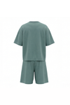Men Oversized Cotton Pajama Set – Blue Surf