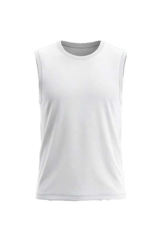 تيشيرت أولادي بدون أكمام قطن Bright White – نقاء وراحة لكل يوم