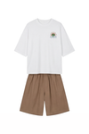 Men Oversized Cotton Pajama Set – Bright White