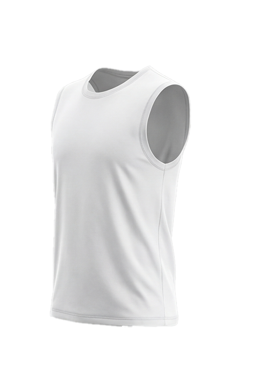 تيشيرت أولادي بدون أكمام قطن Bright White – نقاء وراحة لكل يوم