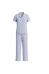 Women Lapel Cotton Pajama Set with Pants – Skyride
