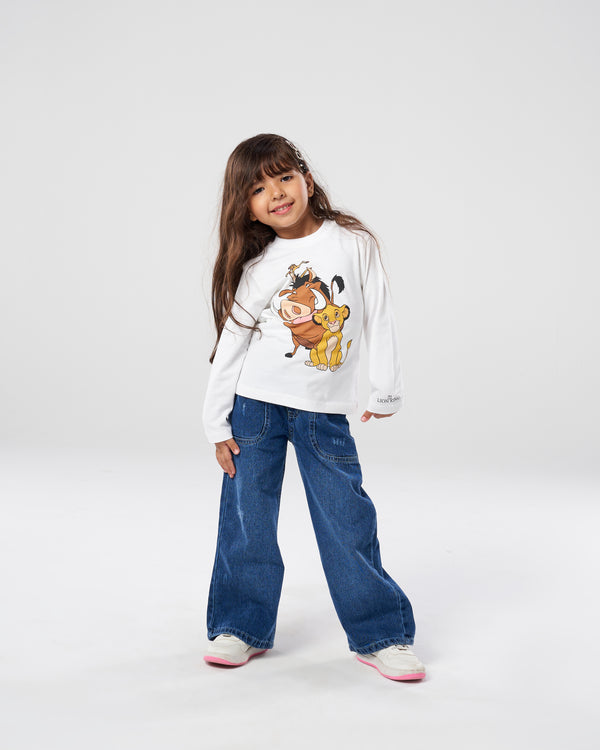 Disney Girls LION KING White LS T-SHIRT Girls