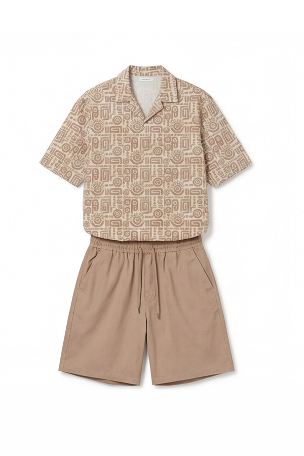 Men Oversized Waffle Pajama Set – Light Africa
