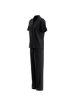 Women Lapel Cotton Pajama Set with Pants – Moonless Night