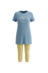 Women Viscose Rib Pajama Set – Tropical Breeze