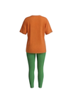 Women Oversize T-Shirt with Legging Pajama Set – Orange Peel