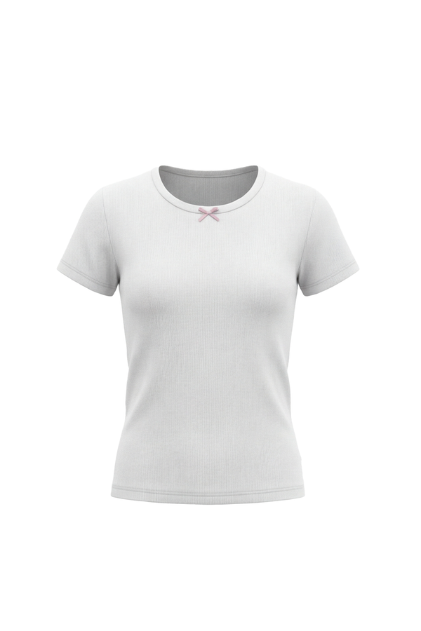 Girls SS Undershirt – Bright White