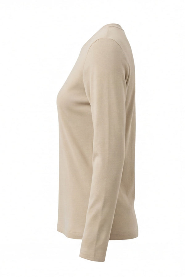 Women Long Sleeve Cotton Undershirt – Whitecap Gray