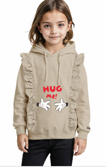 Disney GIRLS FRILL TAN HOODY
