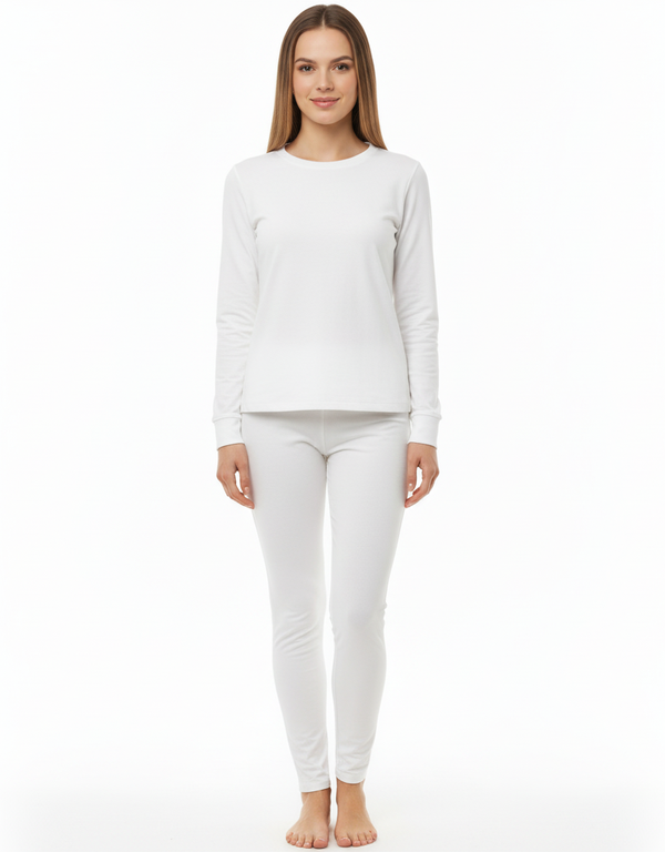Woman LS T.SHIRT THERMAL, InterLock 50% Cotton & 50% Polyester