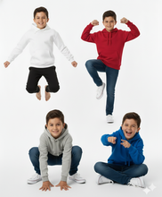 تحميل الصورة إلى عارض المعرض، Boys' Hoodie, PALS Blue ,Chinese Red, Cool Gray &amp; Bright White